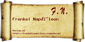 Frenkel Napóleon névjegykártya